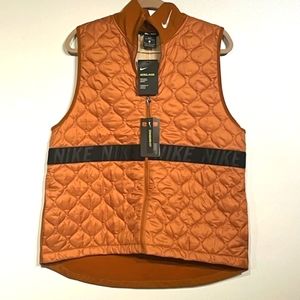 NWT Nike AeroLayer women's running vest burnt sienna